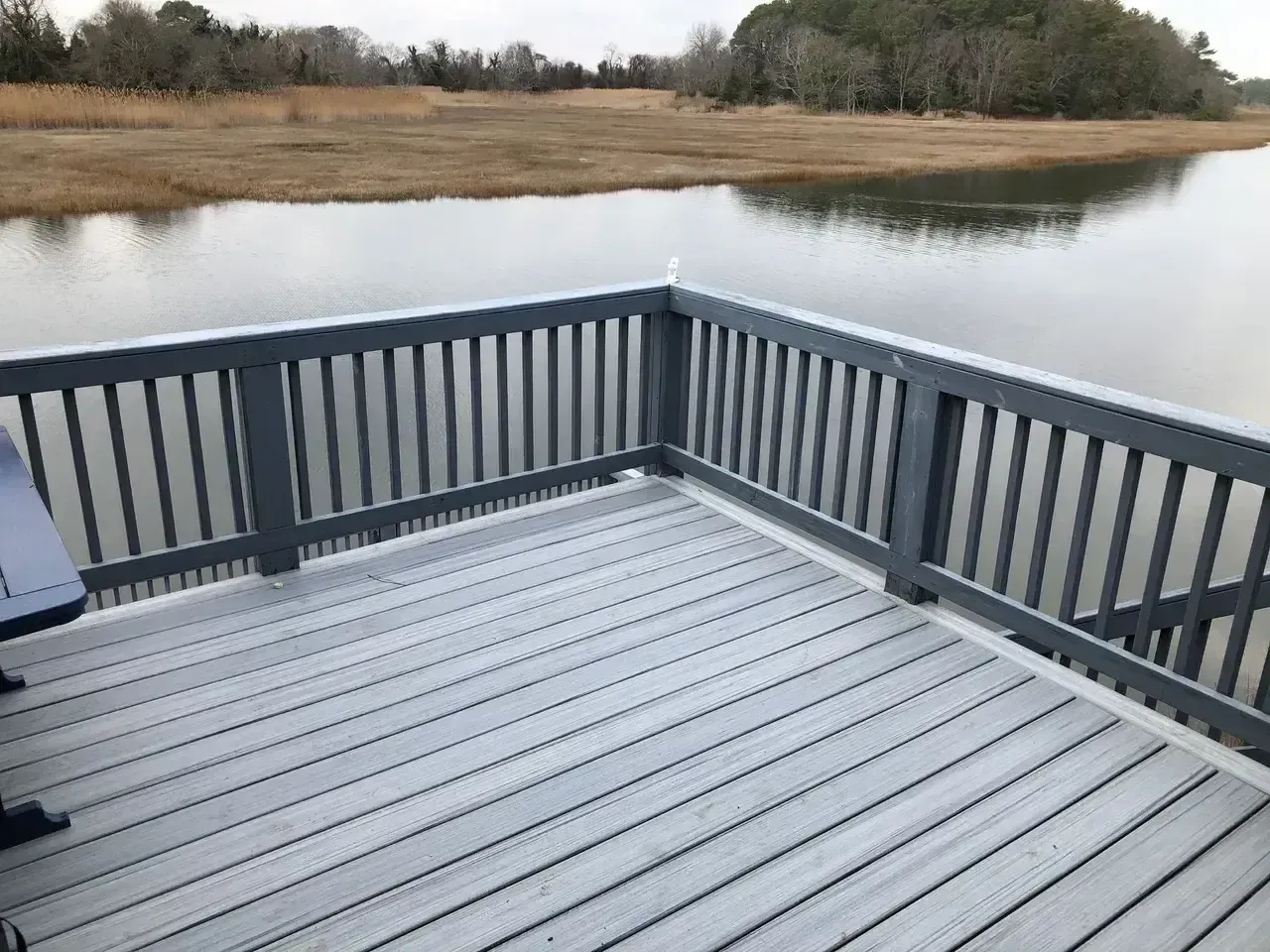 Wooden Deck by the Lake