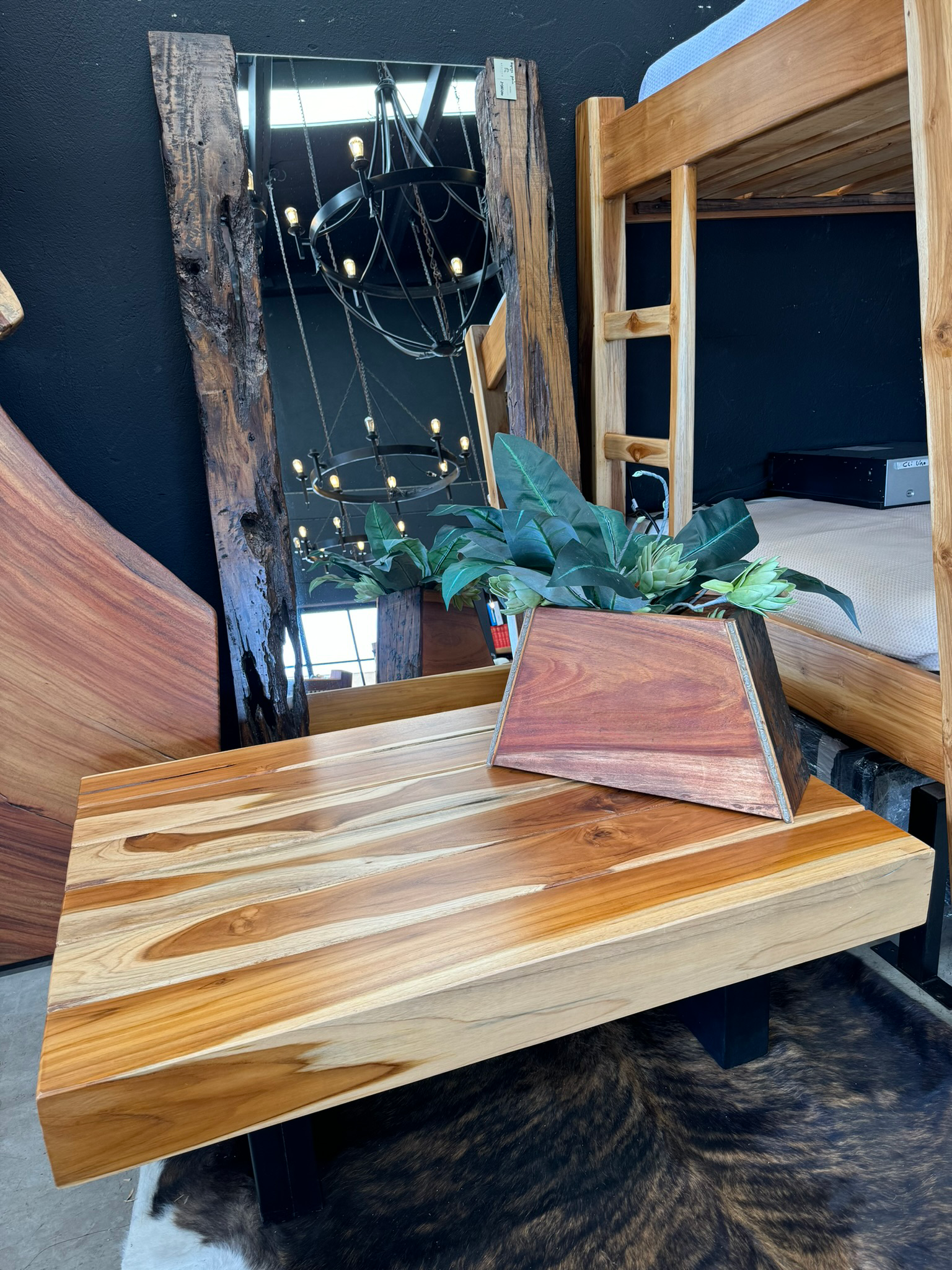nocheros  en madera rustica