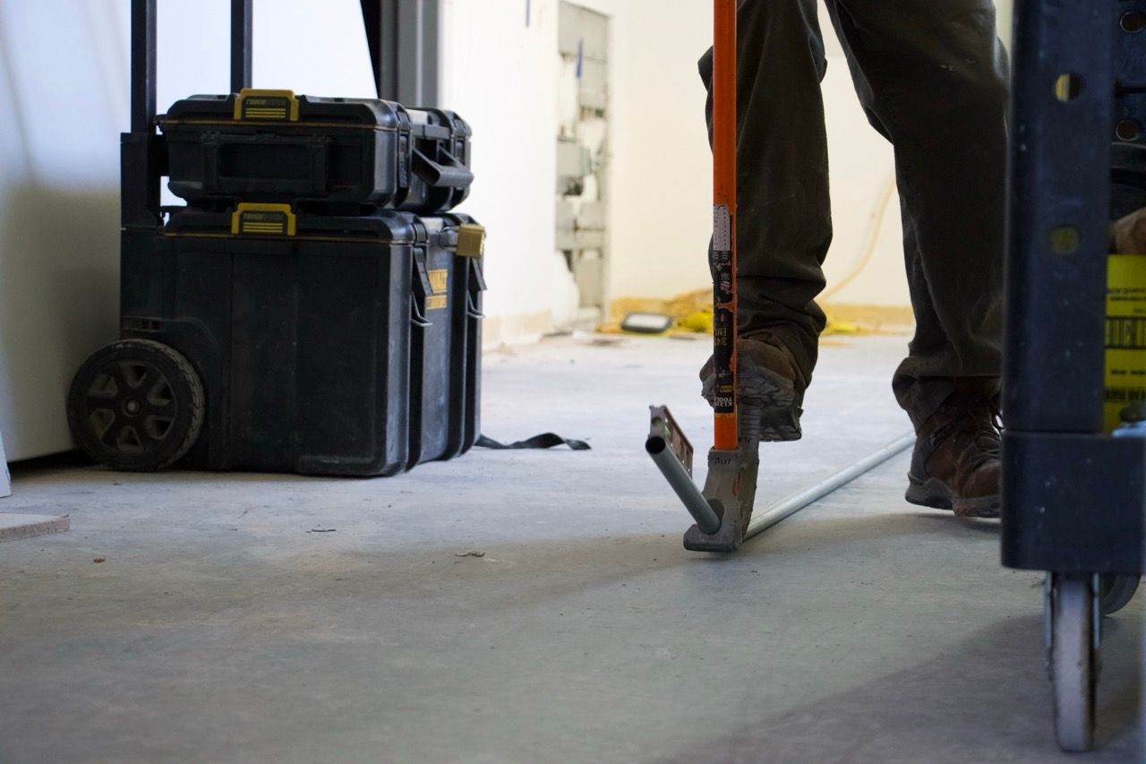 vine electric employee bending conduit for job in rancho cordova