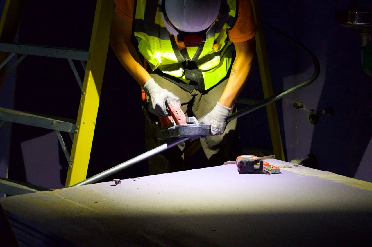 vine electric employee working on a project in rancho cordova