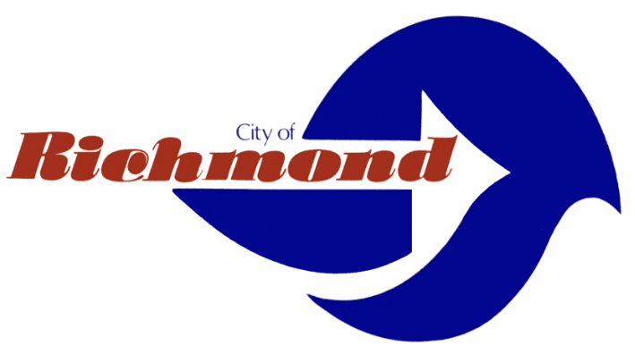 City of Richmond logo with red text and a blue circular arrow symbol
