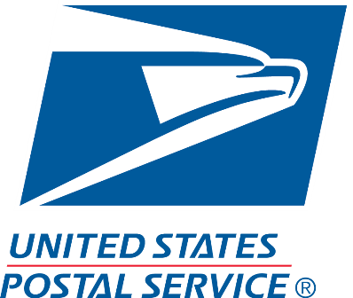USPS logo with blue eagle and “United States Postal Service” text