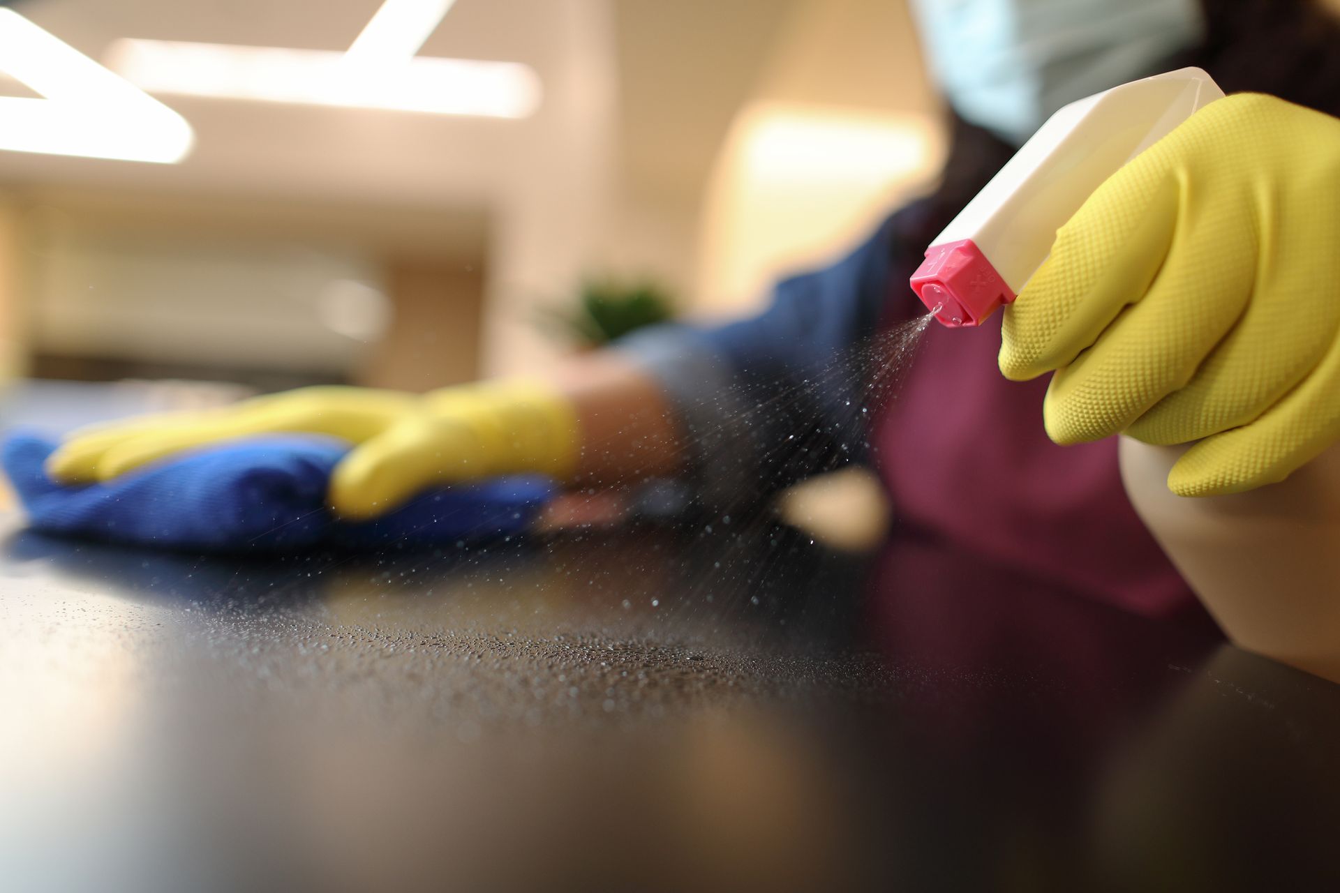 Cleaning Office Table — Central Falls, RI — Fogo Janitorial