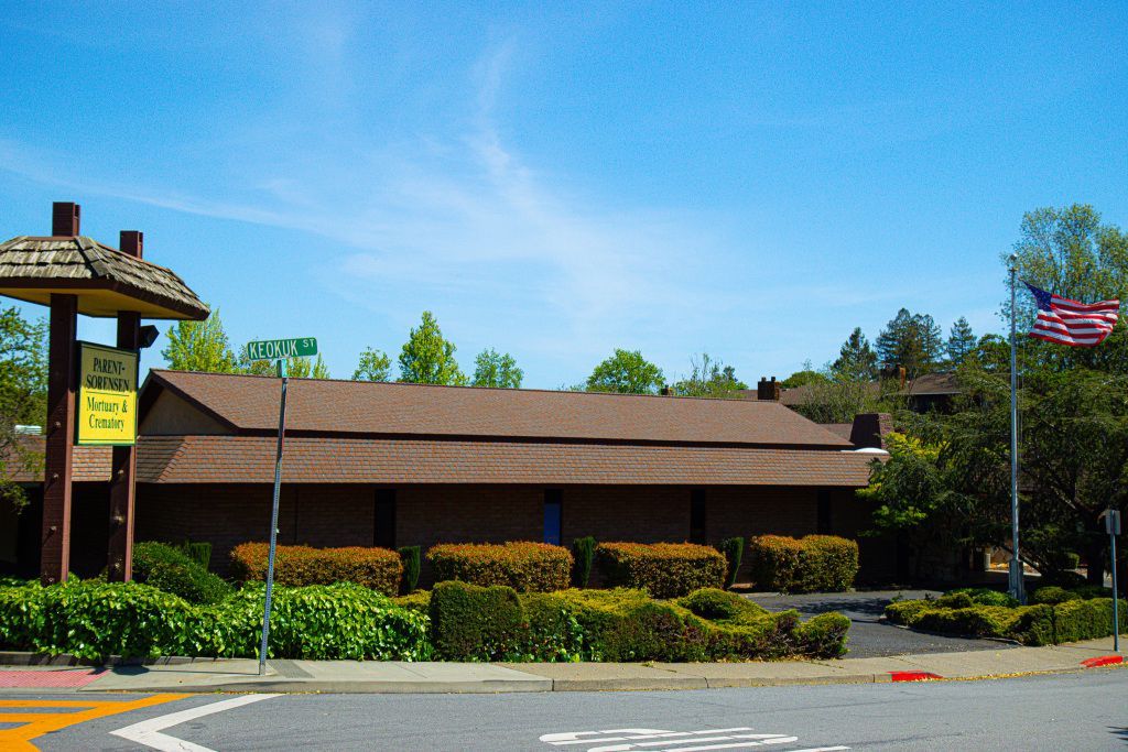 Several interior and exterior photos of
Parent-Sorensen Mortuary in Petaluma, CA