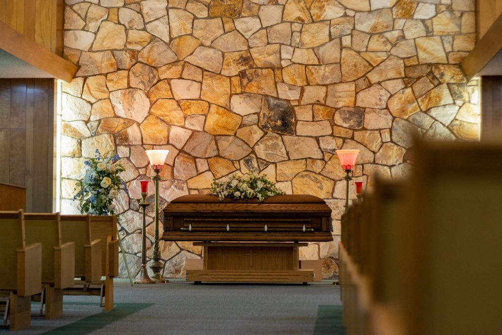 Several interior and exterior photos of
Parent-Sorensen Mortuary in Petaluma, CA