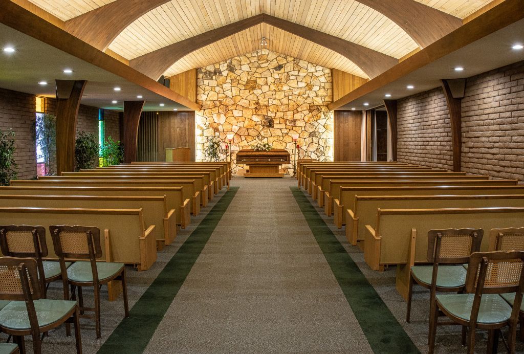Several interior and exterior photos of
Parent-Sorensen Mortuary in Petaluma, CA