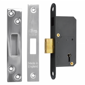 A stainless steel 5 lever door lock Wrexham Locksmiths
