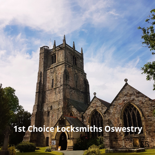 Church in Oswestry, Shropshire, town Centre Locksmiths service