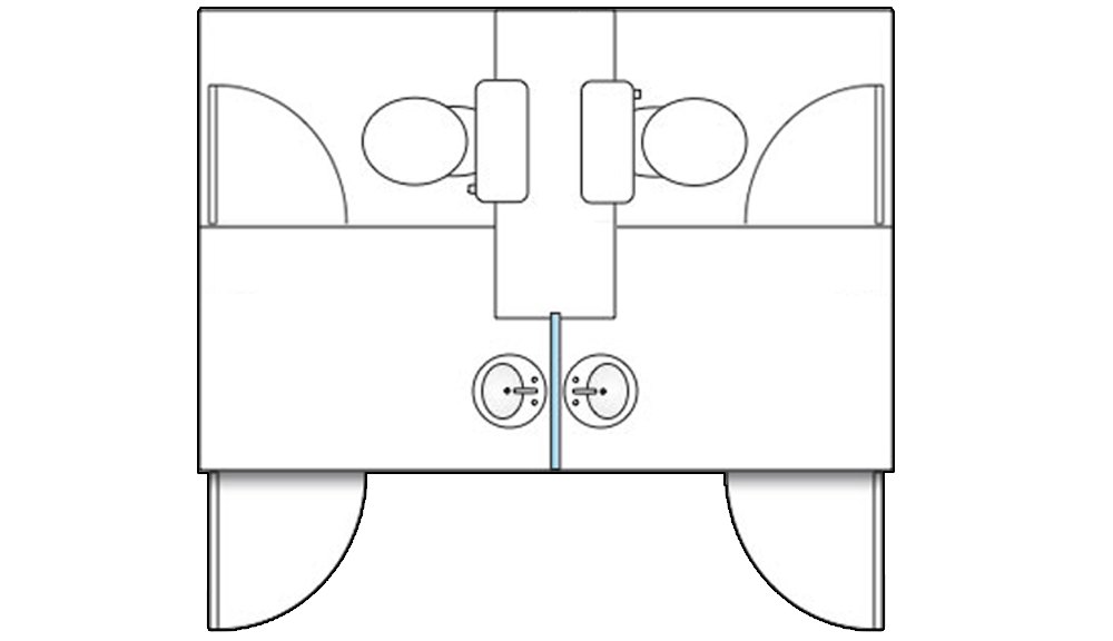3 + 1 luxury toilet hire floorplan layout from little rooms