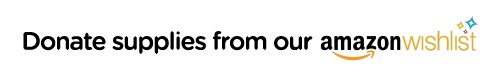 A sign that says `` donate supplies from our amazon wishlist ''