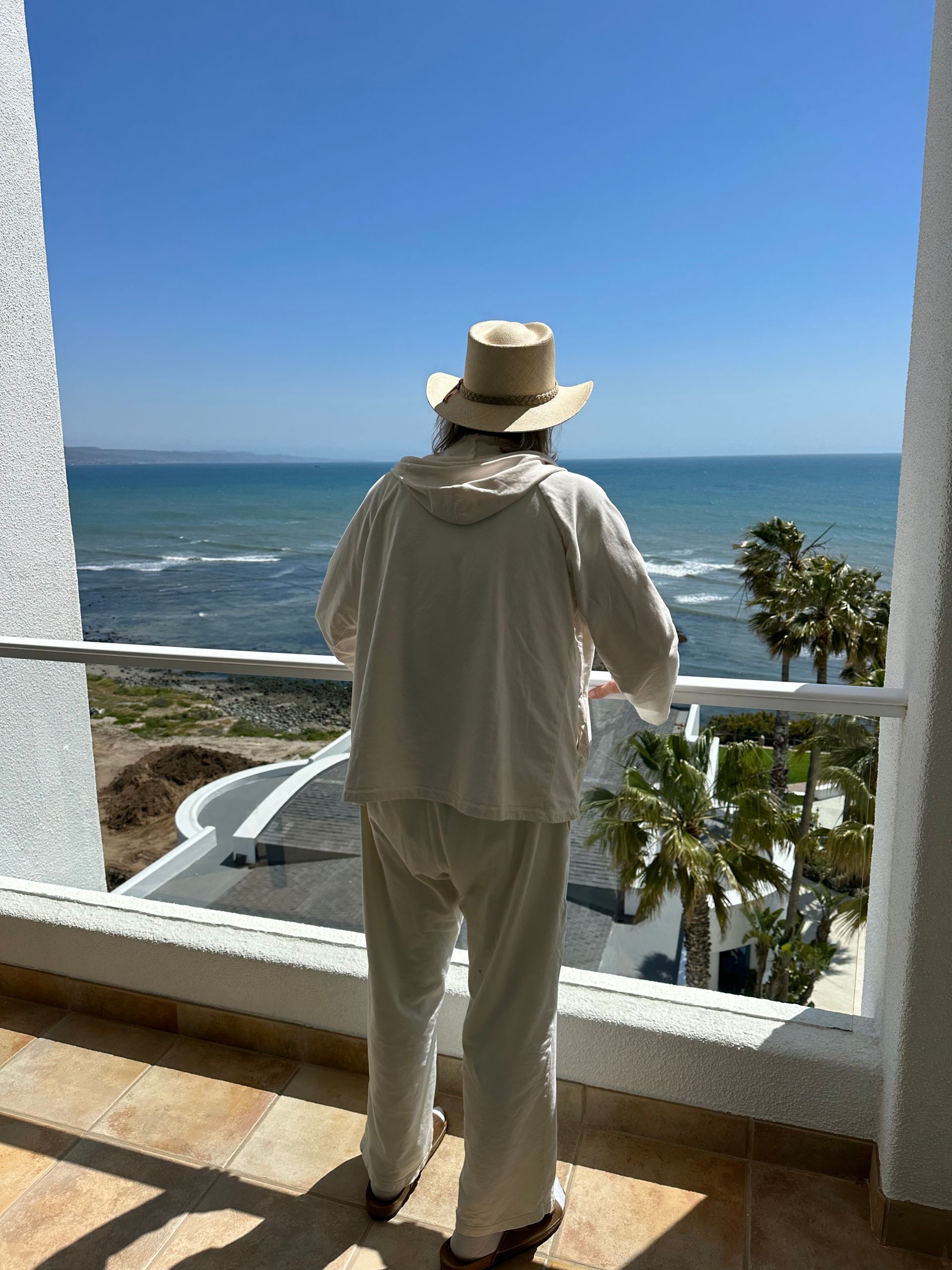 Dad on balcony