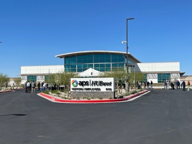 A large building with a sign that says aps northwest