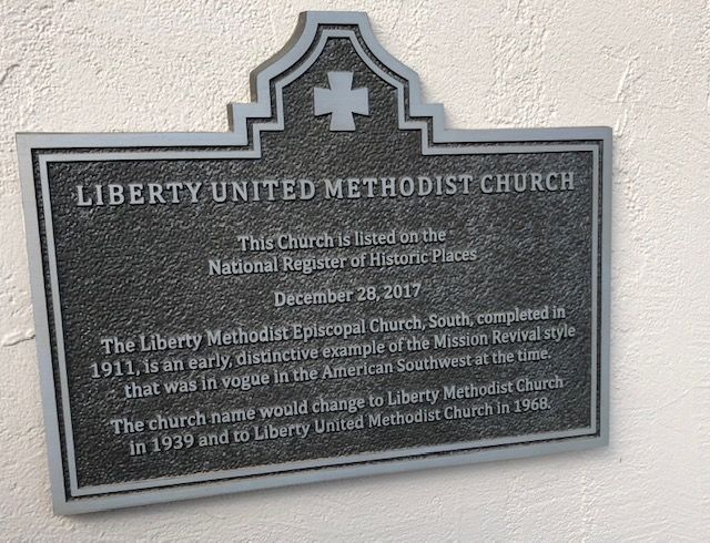 Liberty united methodist church is listed on the national register of historic places