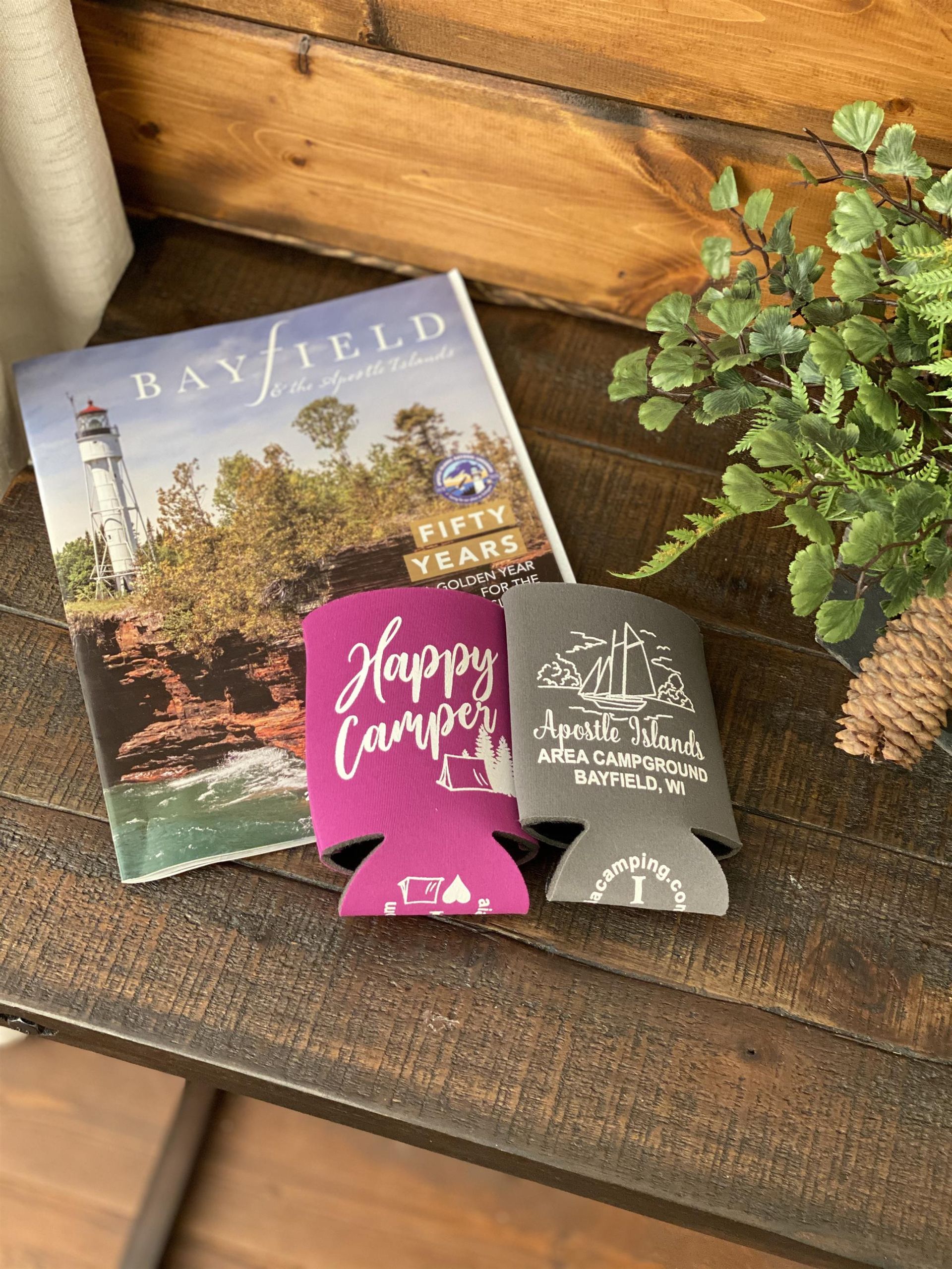 Two drink koozies with 