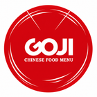 Logo circolare rosso GOJI con la scritta bianca «Chinese Food Menu»