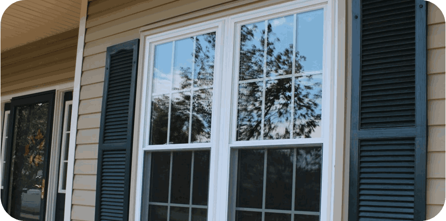 Fully painted window with white paint