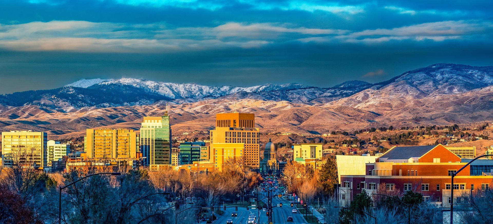 An aerial view of Boise, Idaho