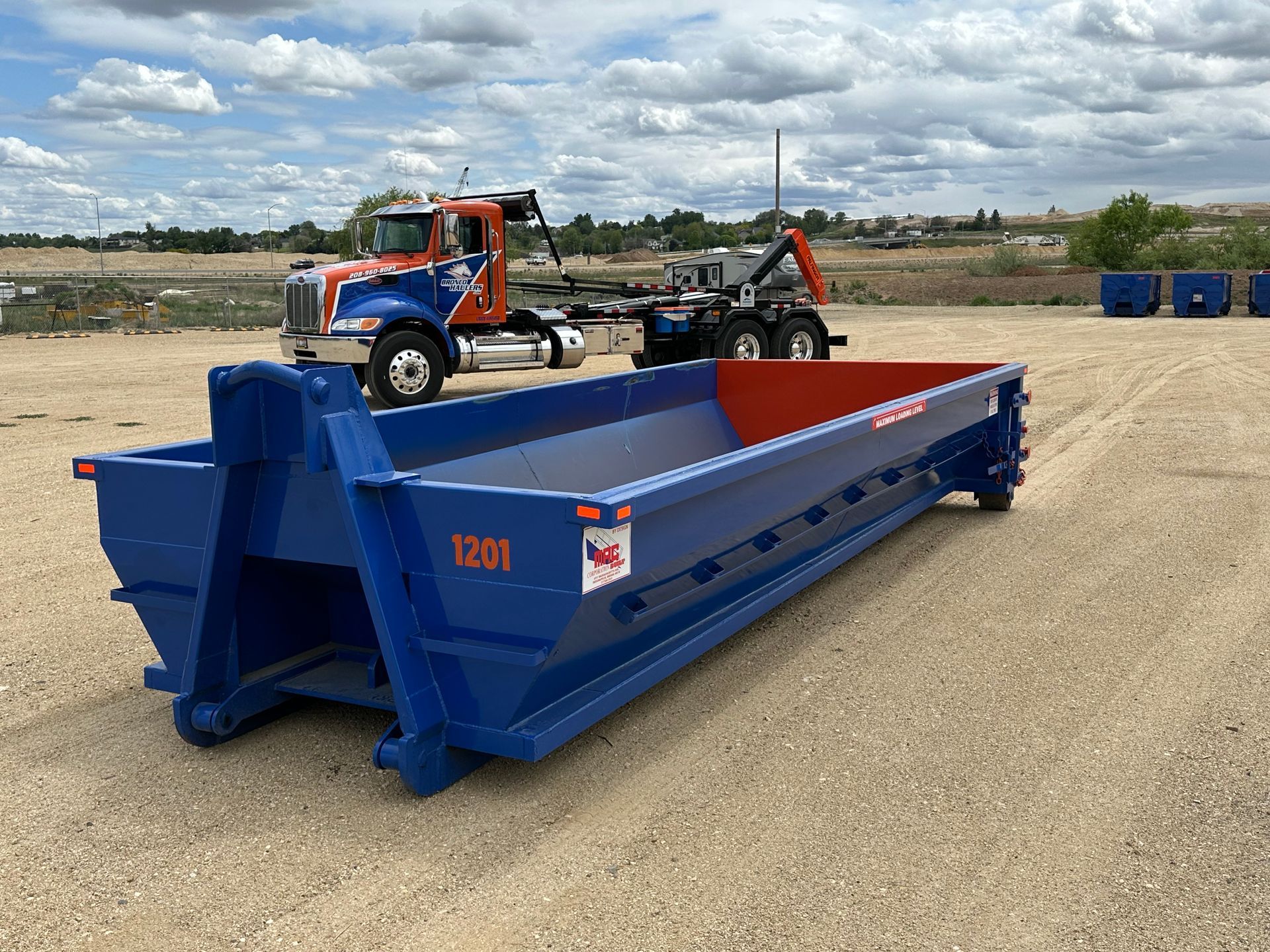 Bronco Haulers12-Yard Heavy Duty Dumpster for concrete, dirt, or sod for rentin Boise, Meridian, Nampa Idaho