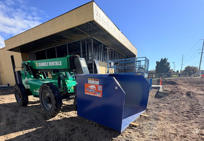 Bronco Haulers offers Trash Hopper job boxes for a telehandler in Boise Idaho