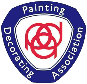 A logo for the painting and decorating association