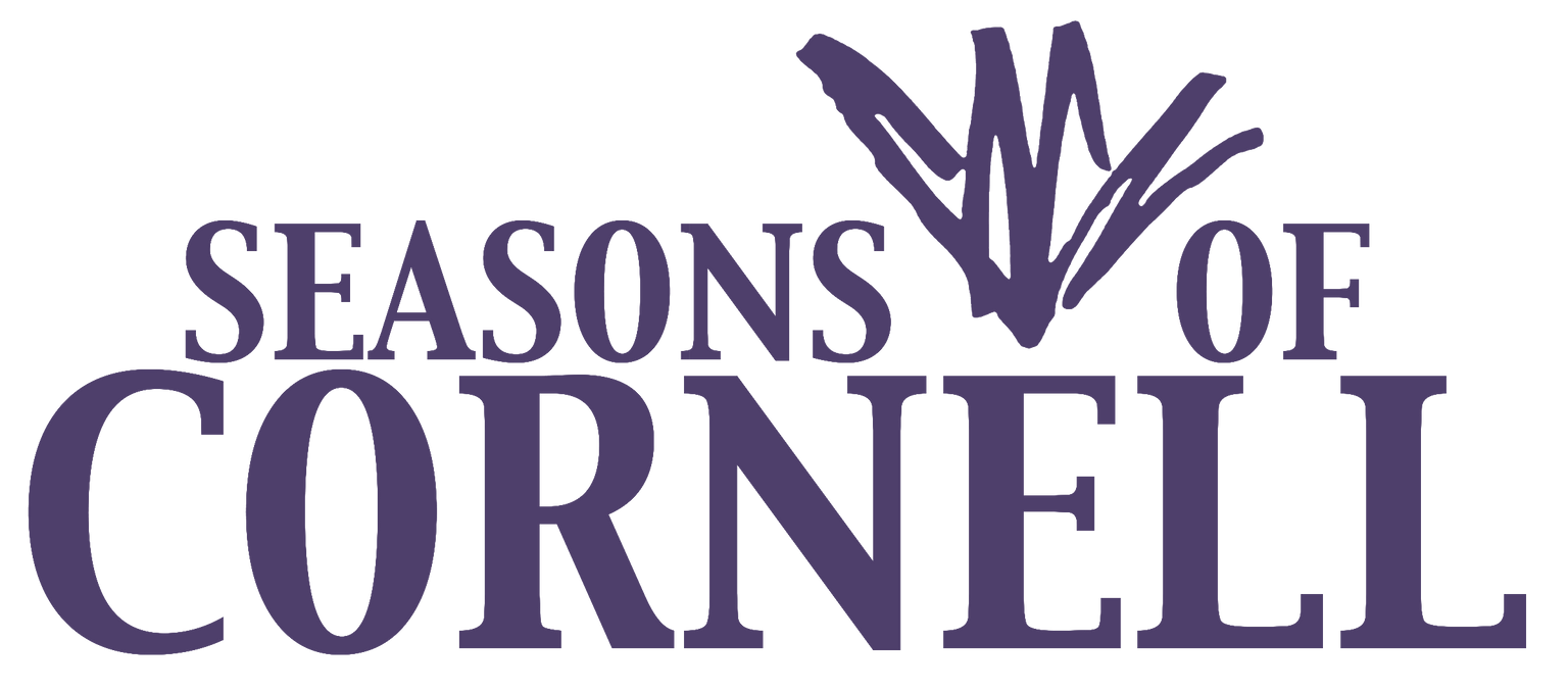 A purple logo for the seasons of cornell