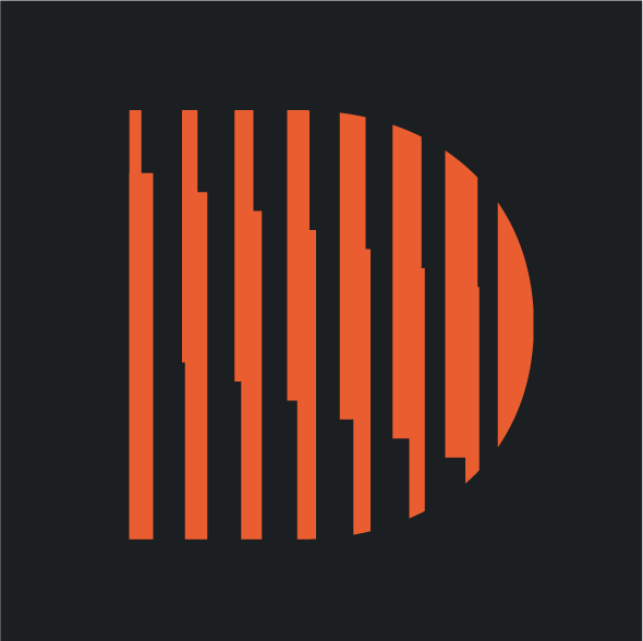 Orange striped letter 