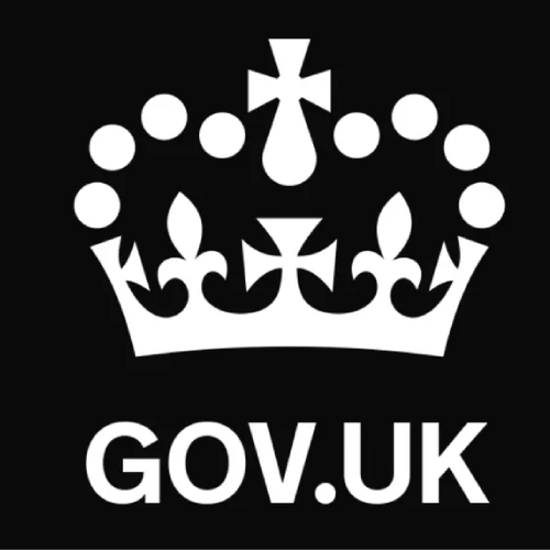 White crown emblem above 