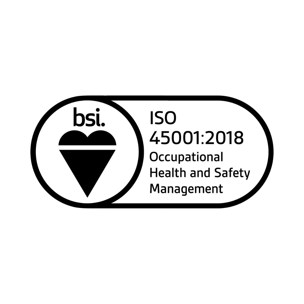 BSI ISO 45001:2018 Occupational Health and Safety Management logo