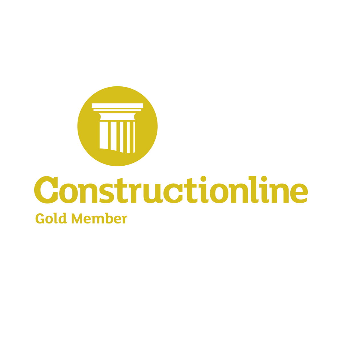 Constructionline Gold Member logo with yellow icon and text on a white background | Deploy Recruitment Group