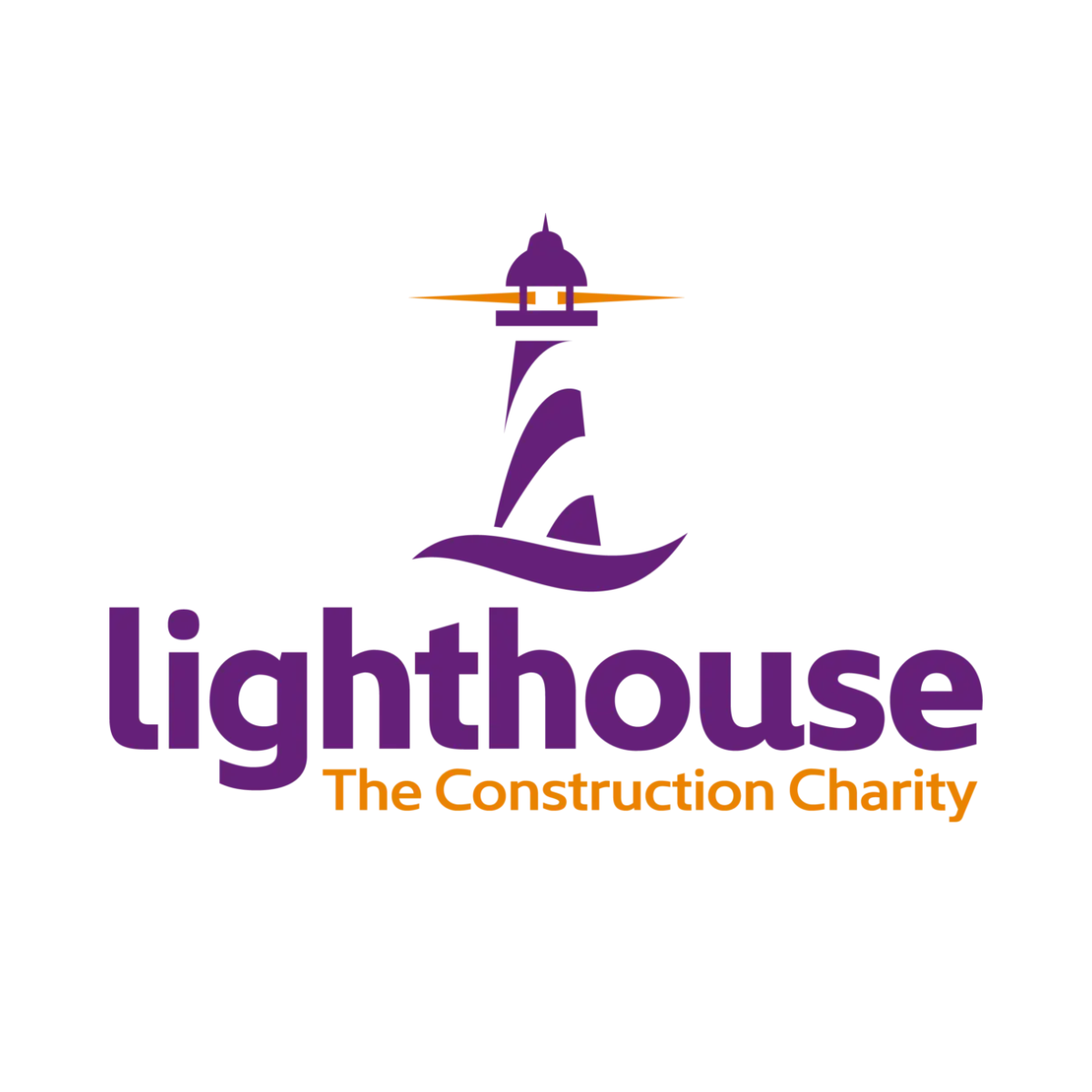 Purple lighthouse logo with orange beam and the words “lighthouse The Construction Charity” | Deploy Recruitment Group