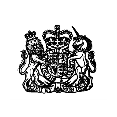 Royal Coat of Arms, featuring a lion, a unicorn, and a shield with a crown.