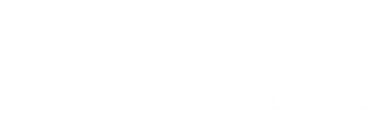 White Brinson Funeral Home logo with white script text and laurel wreath on white background