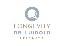 Text: Langlebigkeit Dr. Luidold, Leibniz“. Grauer und hellbrauner Text mit einem Lupensymbol in einem Kreis.