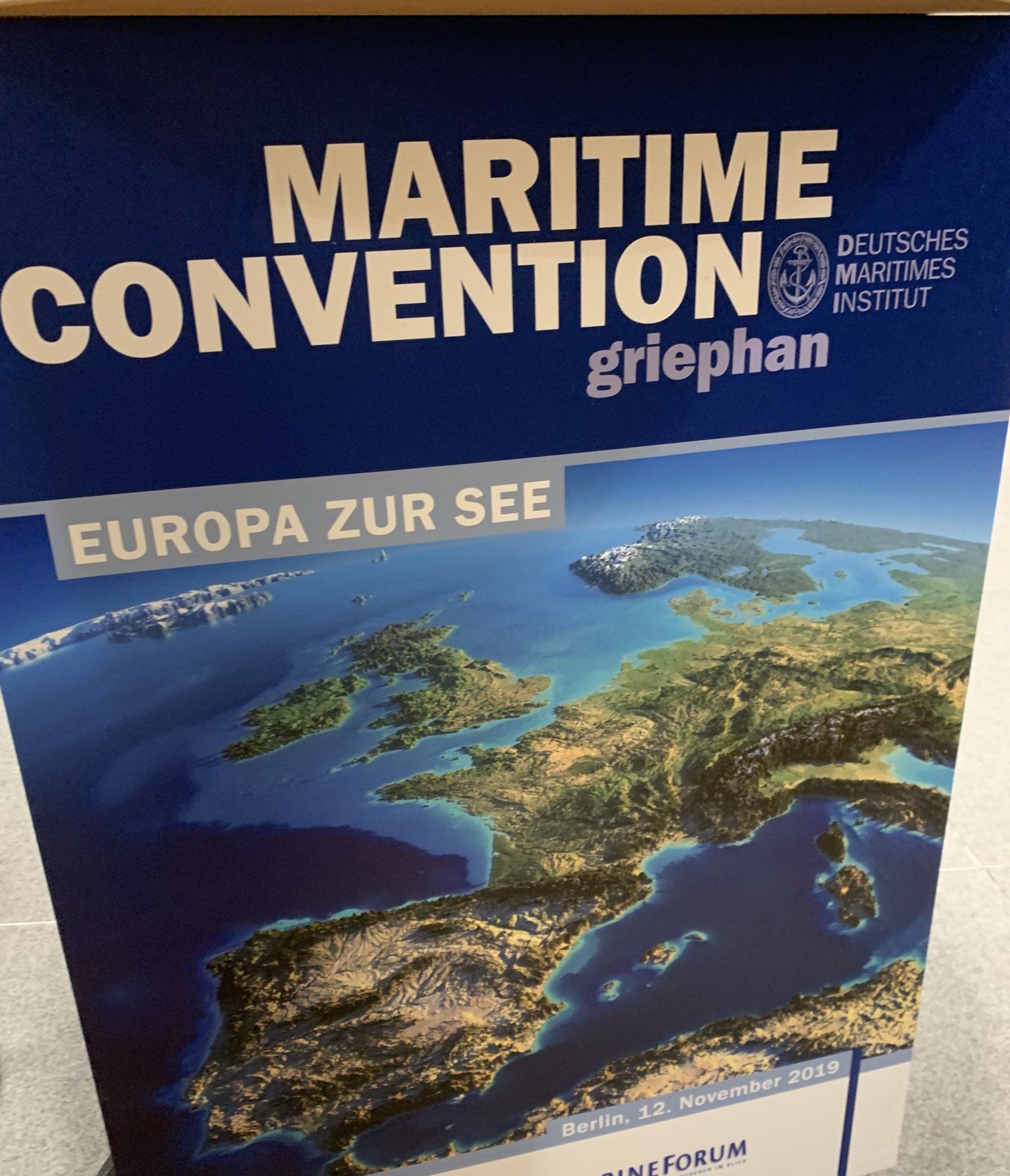 Ein Poster für die maritime Convention Europe zur See