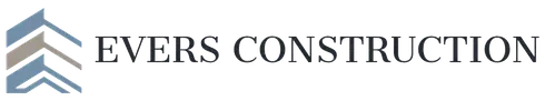 Logo for Evers Construction featuring a stylized building icon and the company name.