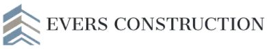 Logo for Evers Construction featuring a stylized building icon and the company name.