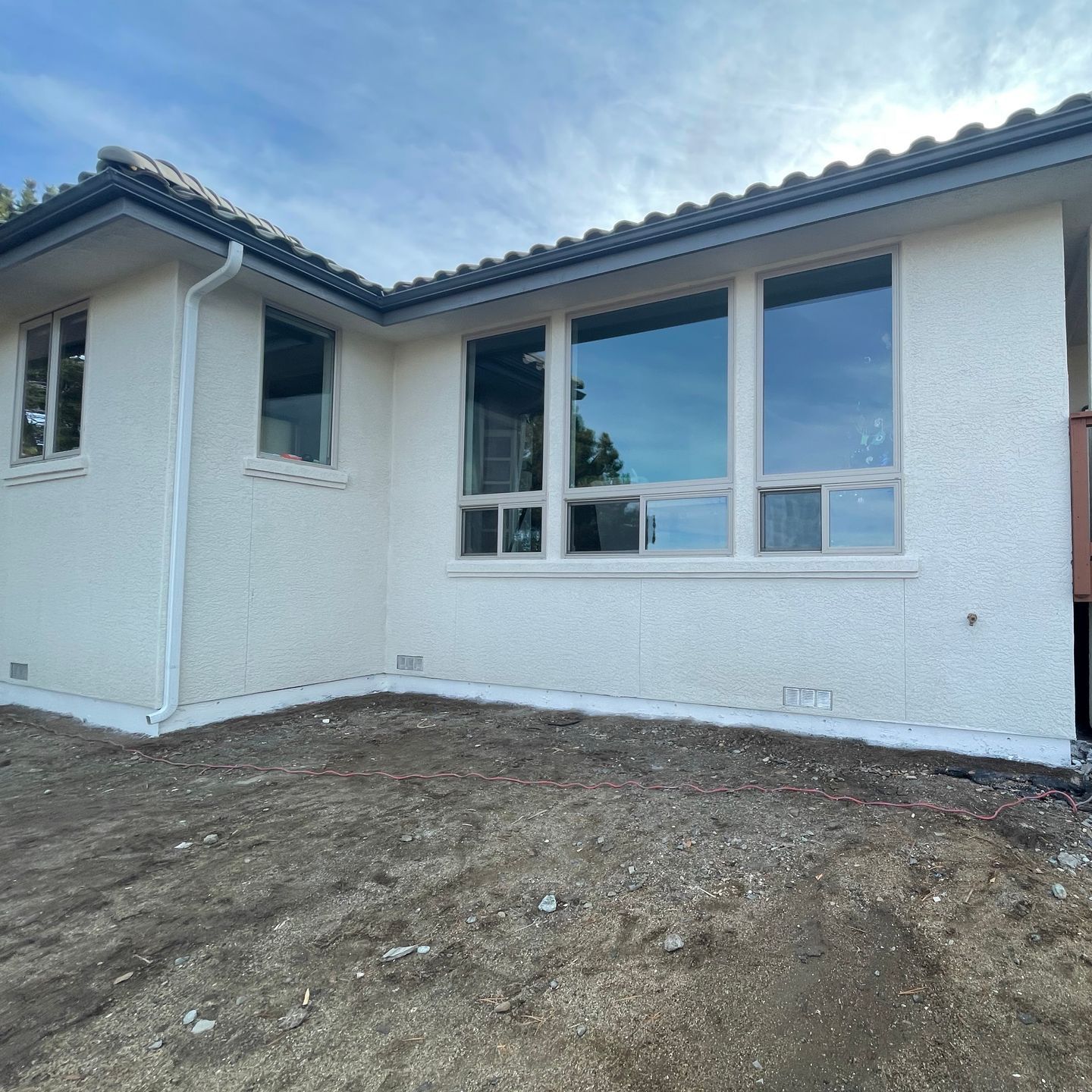 Stucco resurfacing on a house in Reno, Nevada.