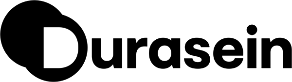 Durasein logo in black on a white background with a circular icon and bold text