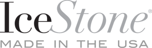 IceStone logo with “MADE IN THE USA” text in gray and black