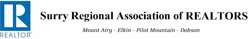 Surrey Regional Association of REALTORS logo with blue “R” icon and black text on white background