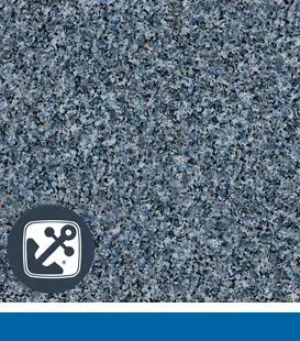 Blue granite with an anchor logo in the corner.