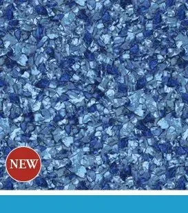 Close-up of a blue and light blue speckled surface, possibly a pool liner. 