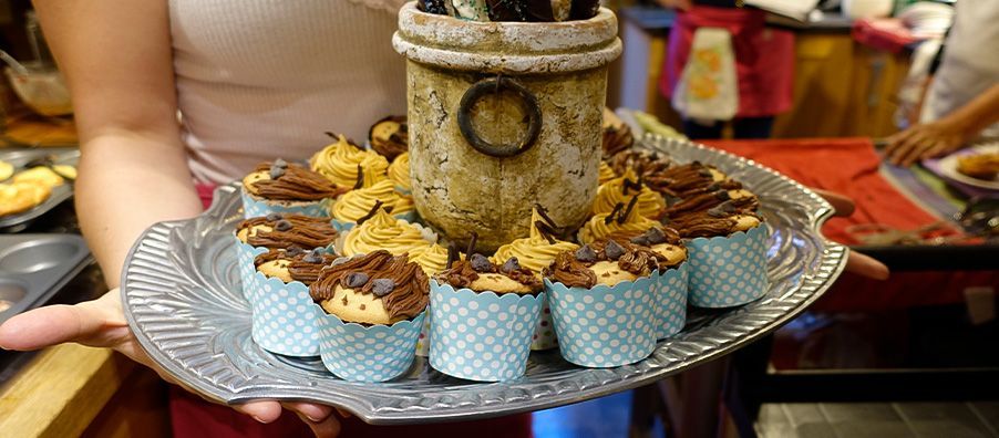 Nutterfluffer cupcakes made for Harry Potter bridal shower for two brides.