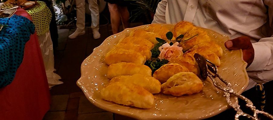 Empanada's on a platter. made by bexx secret garden