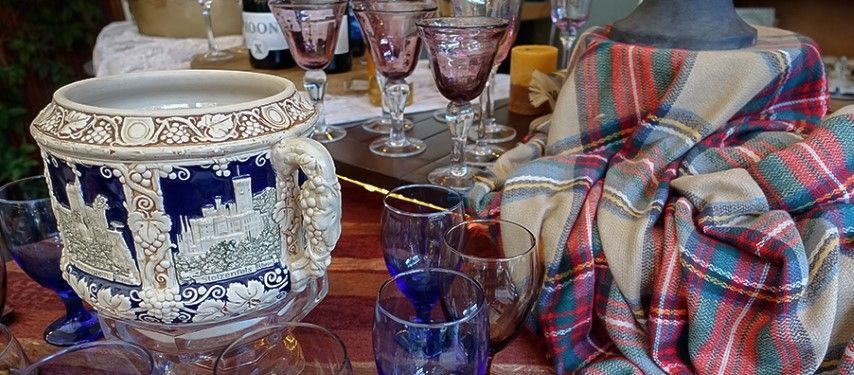 Outlander themed party bar setup in bexx secret garden 
