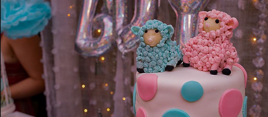 Sweet baby lambs baby shower cake made by bexx secret garden