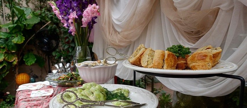 Tea sandwiches and salads at bexx secret garden 