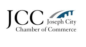 The logo for the joseph city chamber of commerce