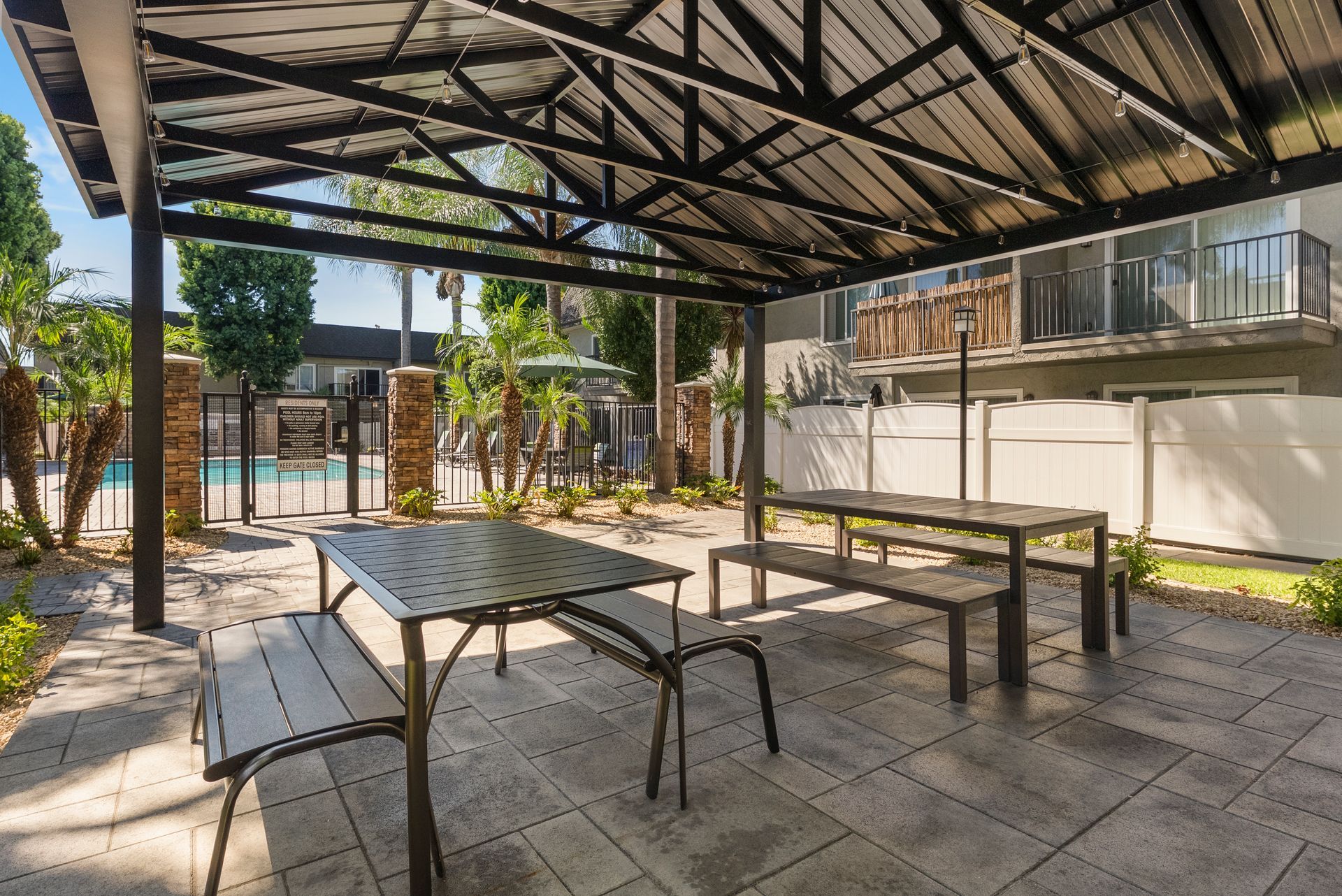 picnic tables