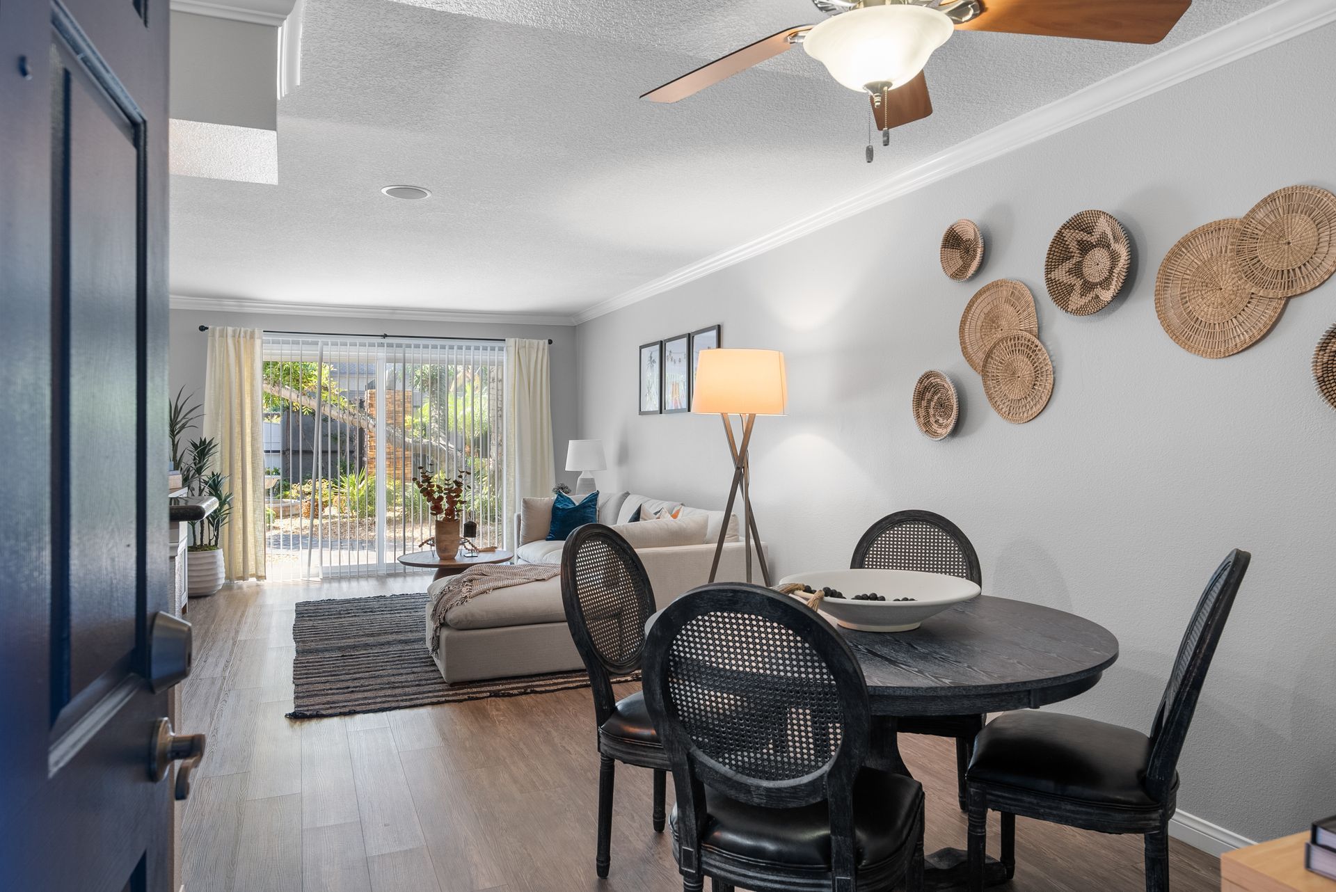 Apartment entry and dining room